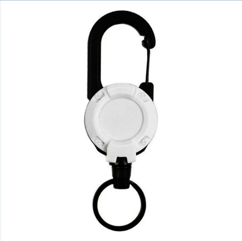 Conventional Reel - Einziehbare, robuste Zugrolle, Karabiner, Schlüsselanhänger, starkes
