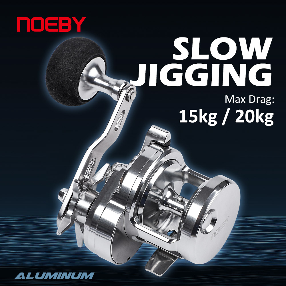 Trolling Reel - NOEBY Slow-Pitch-Jigging-Rolle JG1500 JG2500 Aluminiumlegierung Star