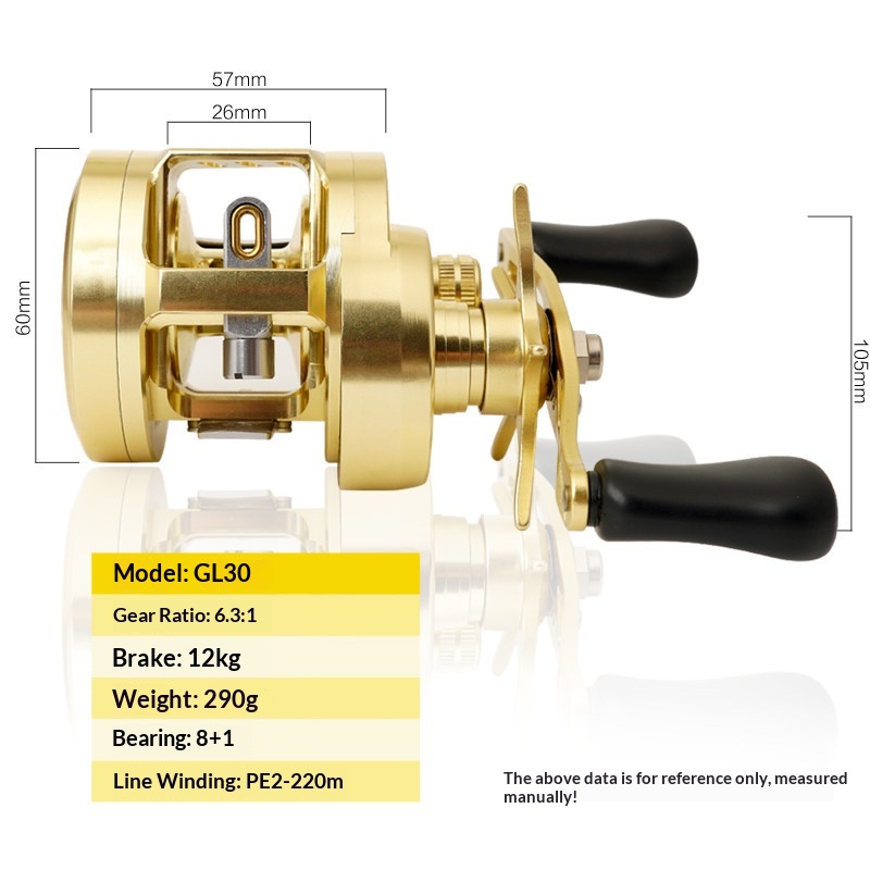 GL30 Vollmetall-Magnet-Baitcas – Trolling Reel Bewertung und Preis